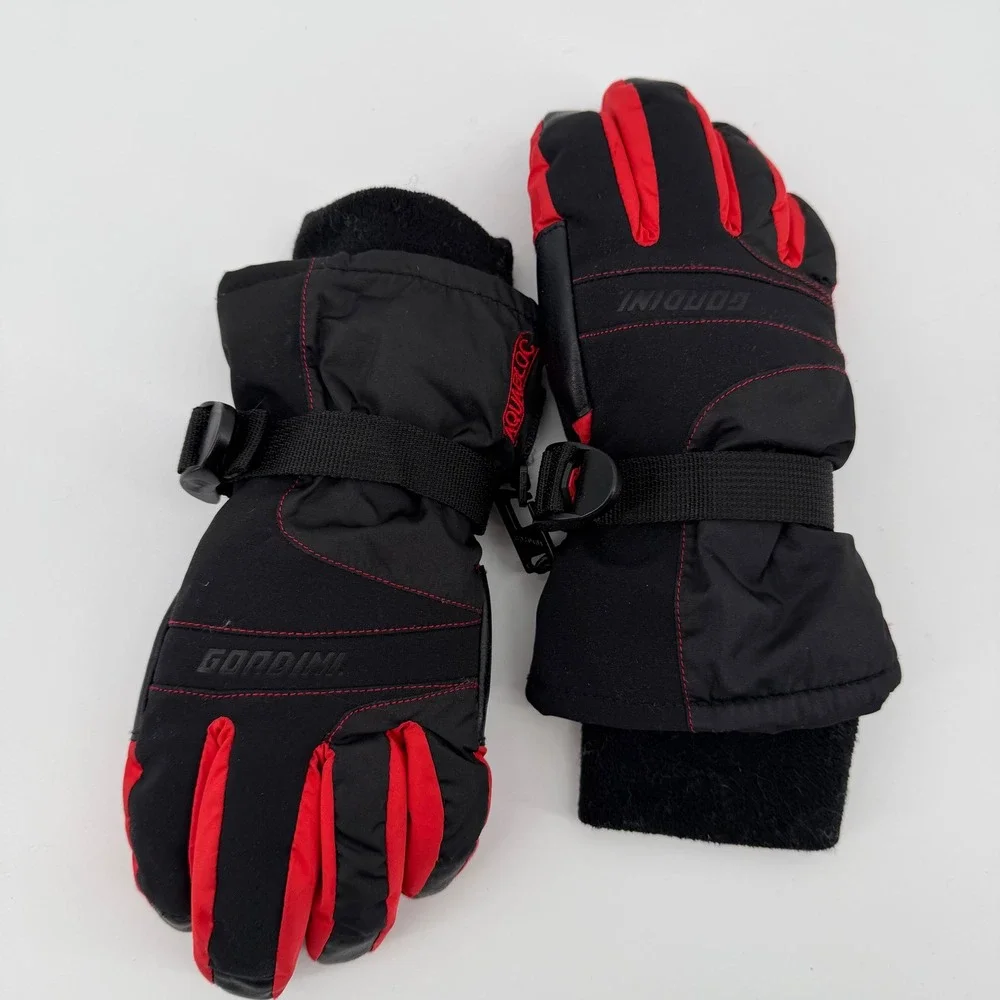 Gordini Aquabloc Ski Snowboard Gloves‎ Mittens Black Red Youth Small